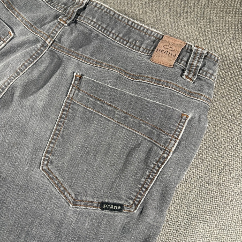 Prana Slim Fit Jeans Mens 36x30 Gray Stretch Denim Outdoor Casual Pants